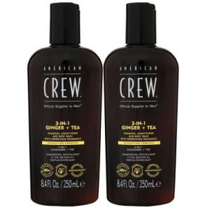 American Crew Ginger & Tea Energizing 2 x 250 ml 3-in-1 Shampoo Conditioner Body Wash