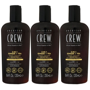 American Crew Ginger & Tea Energizing 3 x 250 ml 3-in-1 Shampoo Conditioner Body Wash