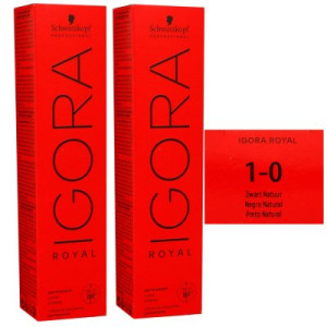Schwarzkopf Igora Royal 2 x 60 ml 1-0 schwarz Haarfarbe Cremefarbe