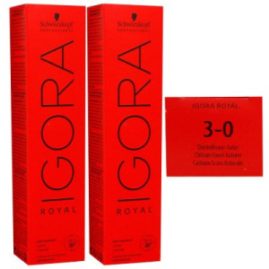 Schwarzkopf Igora Royal 2 x 60 ml 3-0 dunkelbraun Haarfarbe Cremefarbe