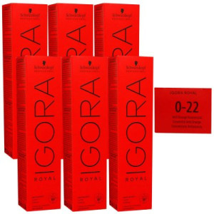 Schwarzkopf Igora Royal 6 x 60 ml 0-22 anti orange konzentrat Haarfarbe Cremefarbe
