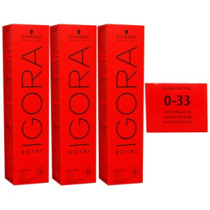 Schwarzkopf Igora Royal 3 x 60 ml 0-33 anti rot konzentrat Haarfarbe Cremefarbe