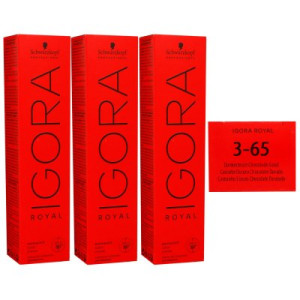 Schwarzkopf Igora Royal 3 x 60 ml 3-65 dunkelbraun schoko gold Haarfarbe Cremefarbe