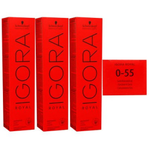 Schwarzkopf Igora Royal 3 x 60 ml 0-55 gold konzentrat Haarfarbe Cremefarbe