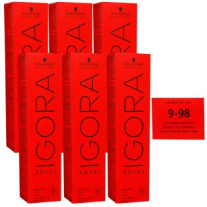 Schwarzkopf Igora Royal 6 x 60 ml 9-98 extra hellblond violett rot Haarfarbe Cremefarbe