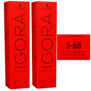 Schwarzkopf Igora Royal 2 x 60 ml 3-68 dunkelbraun schoko rot Haarfarbe Cremefarbe