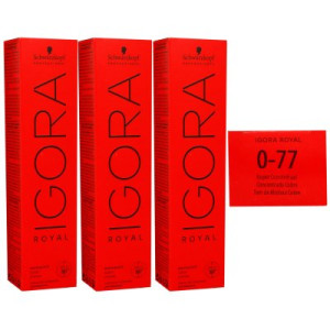 Schwarzkopf Igora Royal 3 x 60 ml 0-77 kupfer konzentrat Haarfarbe Cremefarbe