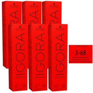 Schwarzkopf Igora Royal 6 x 60 ml 3-68 dunkelbraun schoko rot Haarfarbe Cremefarbe