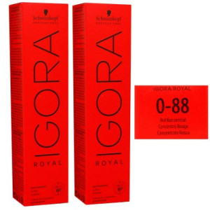 Schwarzkopf Igora Royal 2 x 60 ml 0-88 rot konzentrat Haarfarbe Cremefarbe