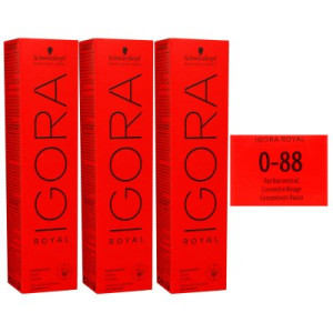 Schwarzkopf Igora Royal 3 x 60 ml 0-88 rot konzentrat Haarfarbe Cremefarbe
