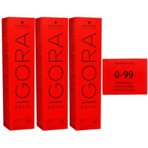 Schwarzkopf Igora Royal 3 x 60 ml 0-99 violett konzentrat Haarfarbe Cremefarbe