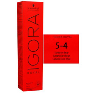 Schwarzkopf Igora Royal 60 ml 5-4 hellbraun beige Haarfarbe Cremefarbe