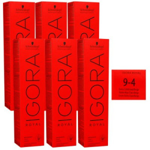 Schwarzkopf Igora Royal 6 x 60 ml 9-4 extra hellblond beige Haarfarbe Cremefarbe