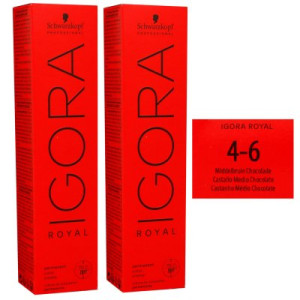 Schwarzkopf Igora Royal 2 x 60 ml 4-6 mittelbraun schoko Haarfarbe Cremefarbe