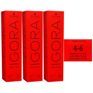 Schwarzkopf Igora Royal 3 x 60 ml 4-6 mittelbraun schoko Haarfarbe Cremefarbe
