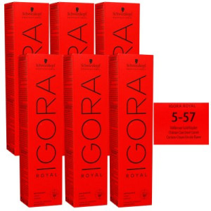 Schwarzkopf Igora Royal 6 x 60 ml 5-57 hellbraun gold kupfer Haarfarbe Cremefarbe