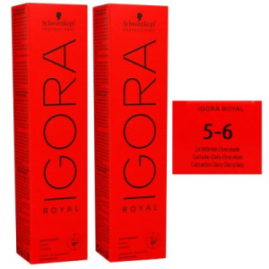 Schwarzkopf Igora Royal 2 x 60 ml 5-6 hellbraun schoko Haarfarbe Cremefarbe