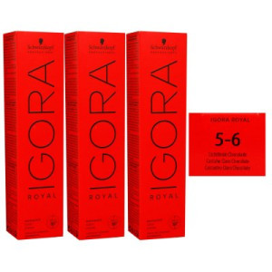 Schwarzkopf Igora Royal 3 x 60 ml 5-6 hellbraun schoko Haarfarbe Cremefarbe