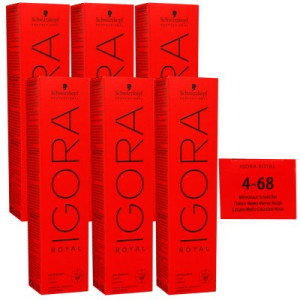 Schwarzkopf Igora Royal 6 x 60 ml 4-68 mittelbraun schoko Rot Haarfarbe Cremefarbe