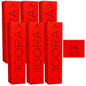 Schwarzkopf Igora Royal 6 x 60 ml 5-6 hellbraun schoko Haarfarbe Cremefarbe