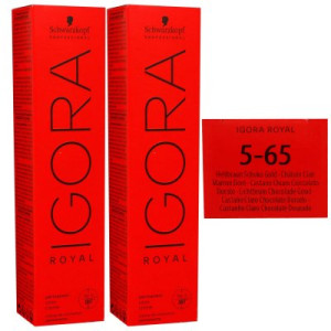 Schwarzkopf Igora Royal 2 x 60 ml 5-65 hellbraun schoko gold Haarfarbe Cremefarbe