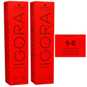 Schwarzkopf Igora Royal 2 x 60 ml 9-0 lichtblond Haarfarbe Cremefarbe