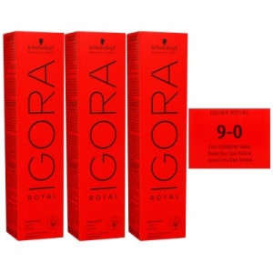 Schwarzkopf Igora Royal 3 x 60 ml 9-0 lichtblond Haarfarbe Cremefarbe