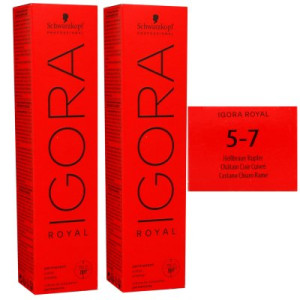 Schwarzkopf Igora Royal 2 x 60 ml 5-7 hellbraun kupfer Haarfarbe Cremefarbe