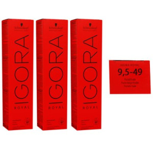 Schwarzkopf Igora Royal 3 x 60 ml 9,5-49 platinblond beige violett Haarfarbe Cremefarbe