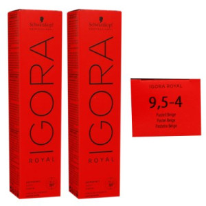 Schwarzkopf Igora Royal 2 x 60 ml 9,5-4 beige Haarfarbe Cremefarbe