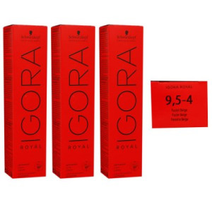 Schwarzkopf Igora Royal 3 x 60 ml 9,5-4 beige Haarfarbe Cremefarbe