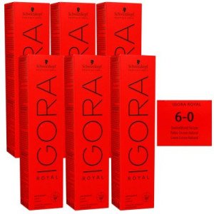 Schwarzkopf Igora Royal 6 x 60 ml 6-0 dunkelblond Haarfarbe Cremefarbe