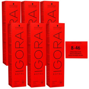 Schwarzkopf Igora Royal 6 x 60 ml 8-46 hellblond beige schoko Haarfarbe Cremefarbe