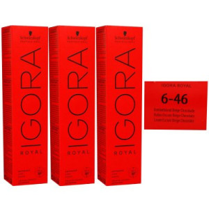 Schwarzkopf Igora Royal 3 x 60 ml 6-46 dunkelblond beige schoko Haarfarbe Cremefarbe