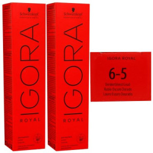 Schwarzkopf Igora Royal 2 x 60 ml 6-5 dunkelblond gold Haarfarbe Cremefarbe