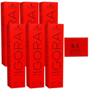 Schwarzkopf Igora Royal 6 x 60 ml 6-5 dunkelblond gold Haarfarbe Cremefarbe