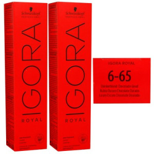 Schwarzkopf Igora Royal 2 x 60 ml 6-65 dunkelblond schoko gold Haarfarbe Cremefarbe