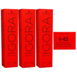 Schwarzkopf Igora Royal 3 x 60 ml 6-65 dunkelblond schoko gold Haarfarbe Cremefarbe