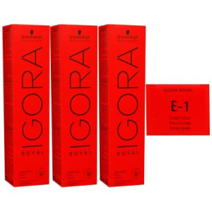 Schwarzkopf Igora Royal 3 x 60 ml E-1 cendre extrakt Haarfarbe Cremefarbe