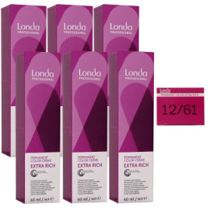 Londa Professional permanente Cremehaarfarbe Extra Rich 6 x 60 ml 12/61 Spezialblond Violett Asch