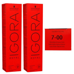 Schwarzkopf Igora Royal 2 x 60 ml 7-00 Mittelblond Natur Extra Haarfarbe Cremefarbe