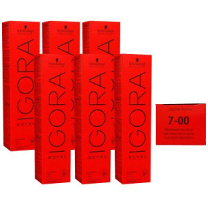 Schwarzkopf Igora Royal 6 x 60 ml 7-00 Mittelblond Natur Extra Haarfarbe Cremefarbe