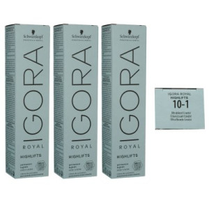 Schwarzkopf Igora Royal Highlifts 3 x 60 ml 10-1 Ultrablond Cendre