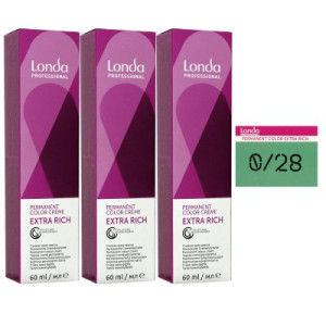 Londa Professional permanente Cremehaarfarbe Extra Rich 3 x 60 ml 0/28 mixton matt blau