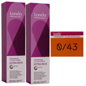 Londa Professional permanente Cremehaarfarbe Extra Rich 2 x 60 ml 0/43 mixton kupfer gold