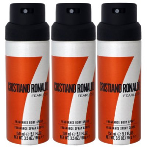 Cristiano Ronaldo Fearless 3 x 150 ml Body Spray Körperspray Körper Spray