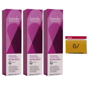 Londa Professional permanente Cremehaarfarbe Extra Rich 3 x 60 ml 6/ dunkelblond natur warm