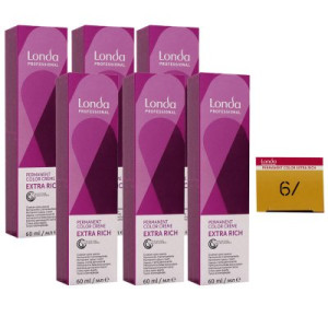 Londa Professional permanente Cremehaarfarbe Extra Rich 6 x 60 ml 6/ dunkelblond natur warm