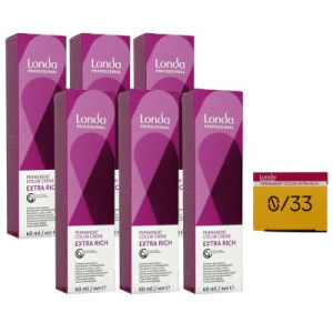 Londa Professional permanente Cremehaarfarbe Extra Rich 6 x 60 ml 0/33 mixton gold intensiv