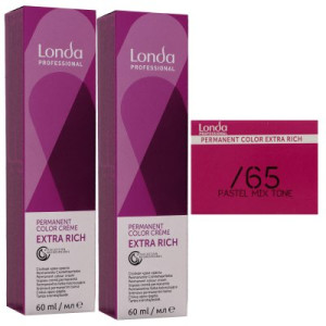 Londa Professional permanente Cremehaarfarbe Extra Rich 2 x 60 ml /65 mixton pastel violett rot
